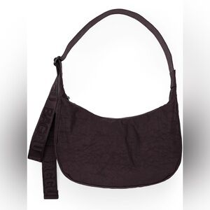Baggu Chocolate Plum Crescent Shoulder Bag